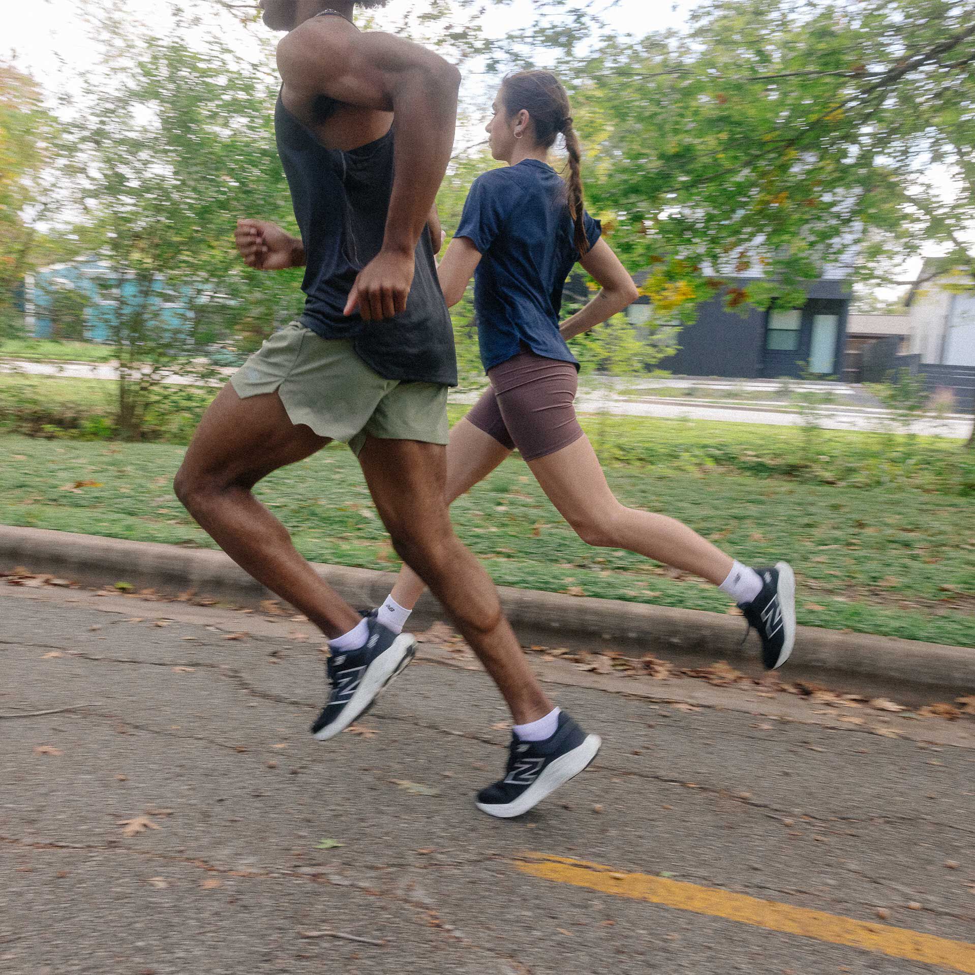 Man and Woman Running
