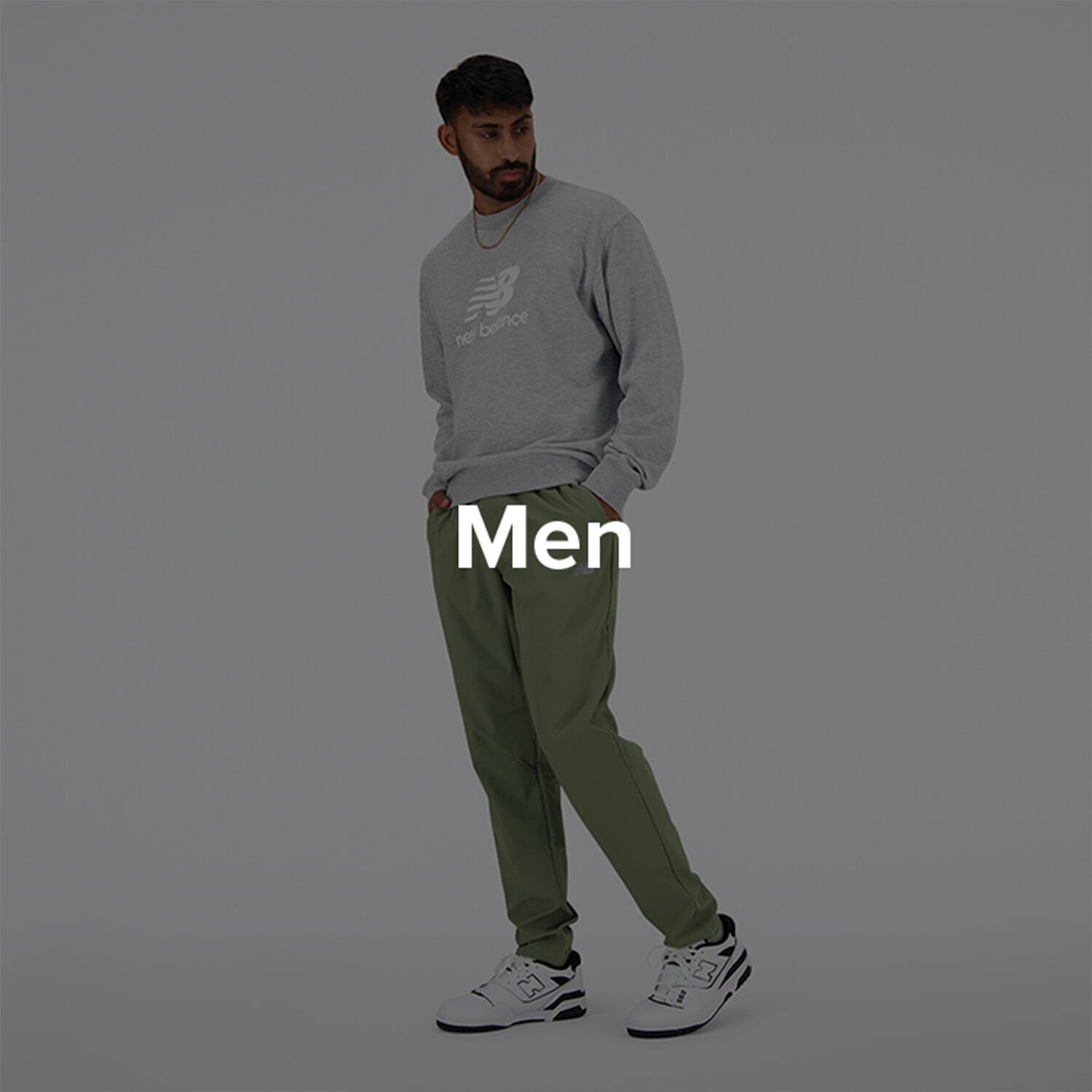 Man in New Balance clothes and shoes.