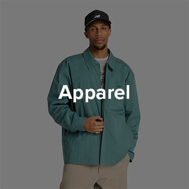 Man in New Balance jacket and hat.