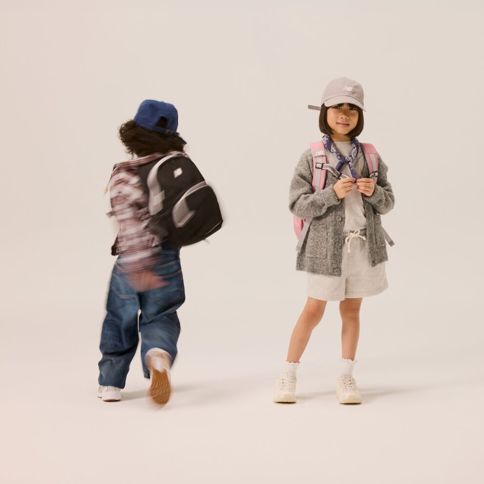 Kids wearing New Balance shoes