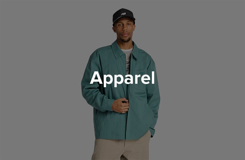 Man in New Balance jacket and hat.