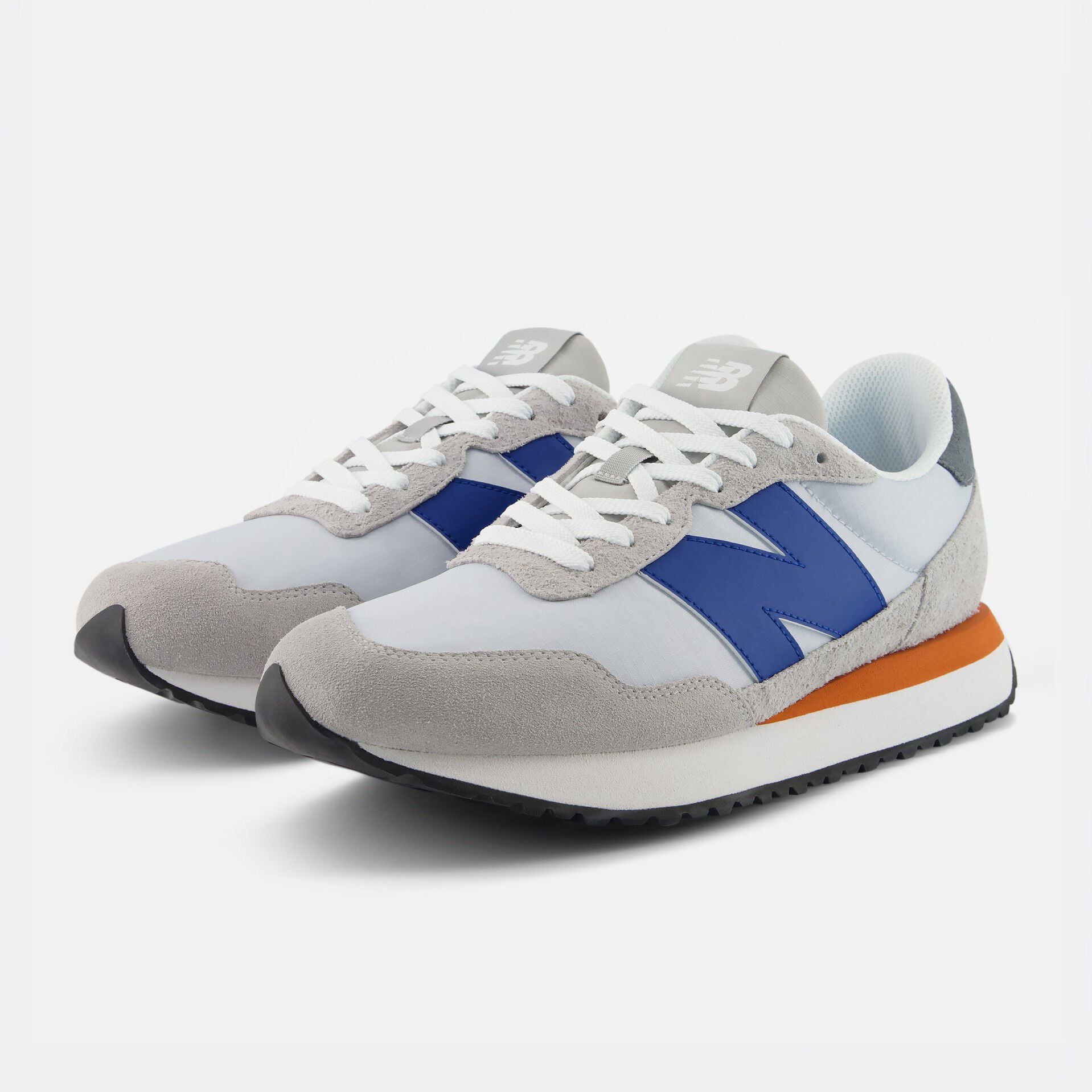 Men's 237 shoes in grey and blue.