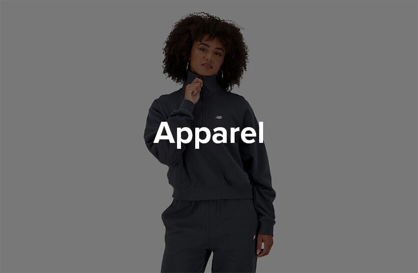 Woman in black New Balance jacket.