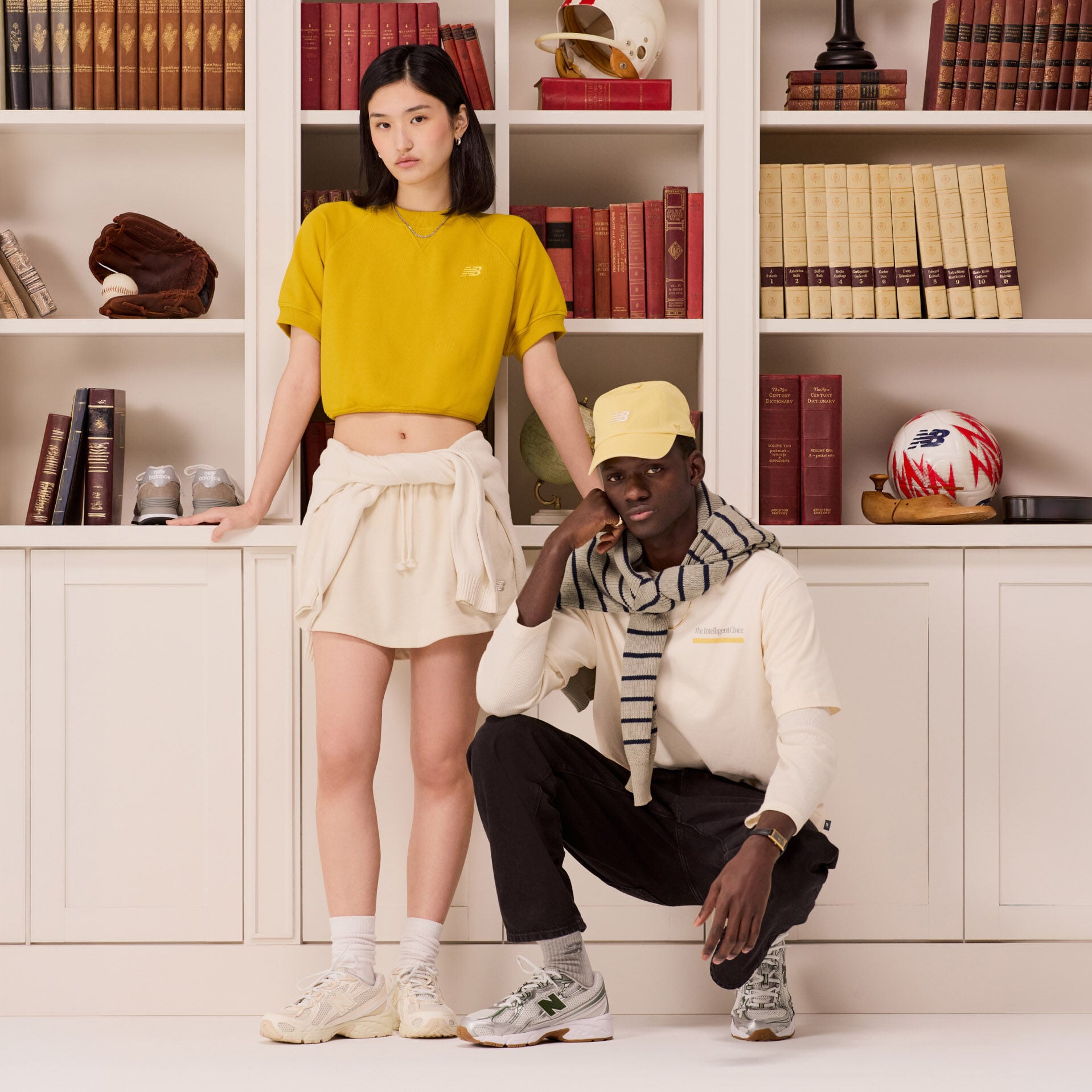 Adults in New Balance shoes.