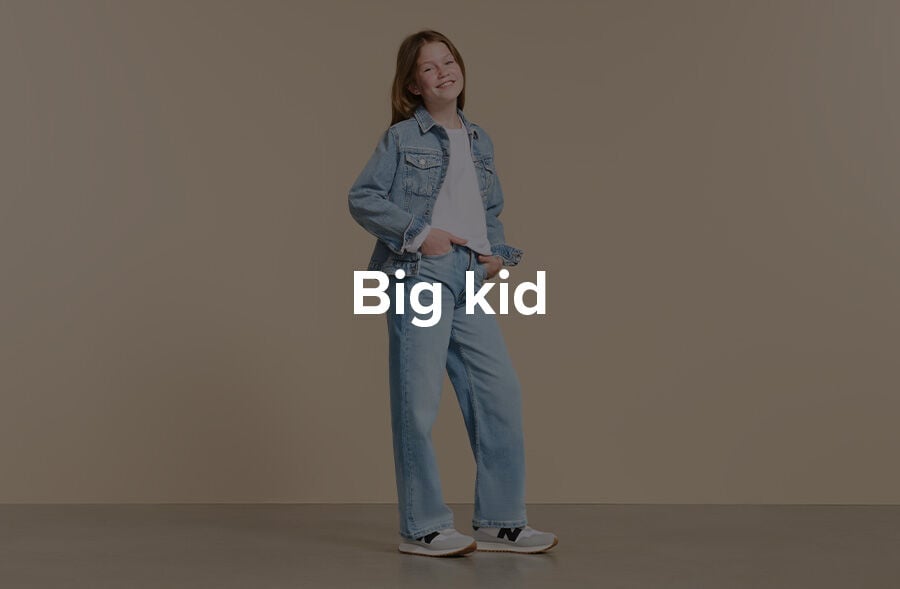 Girl in New Balance shoes.